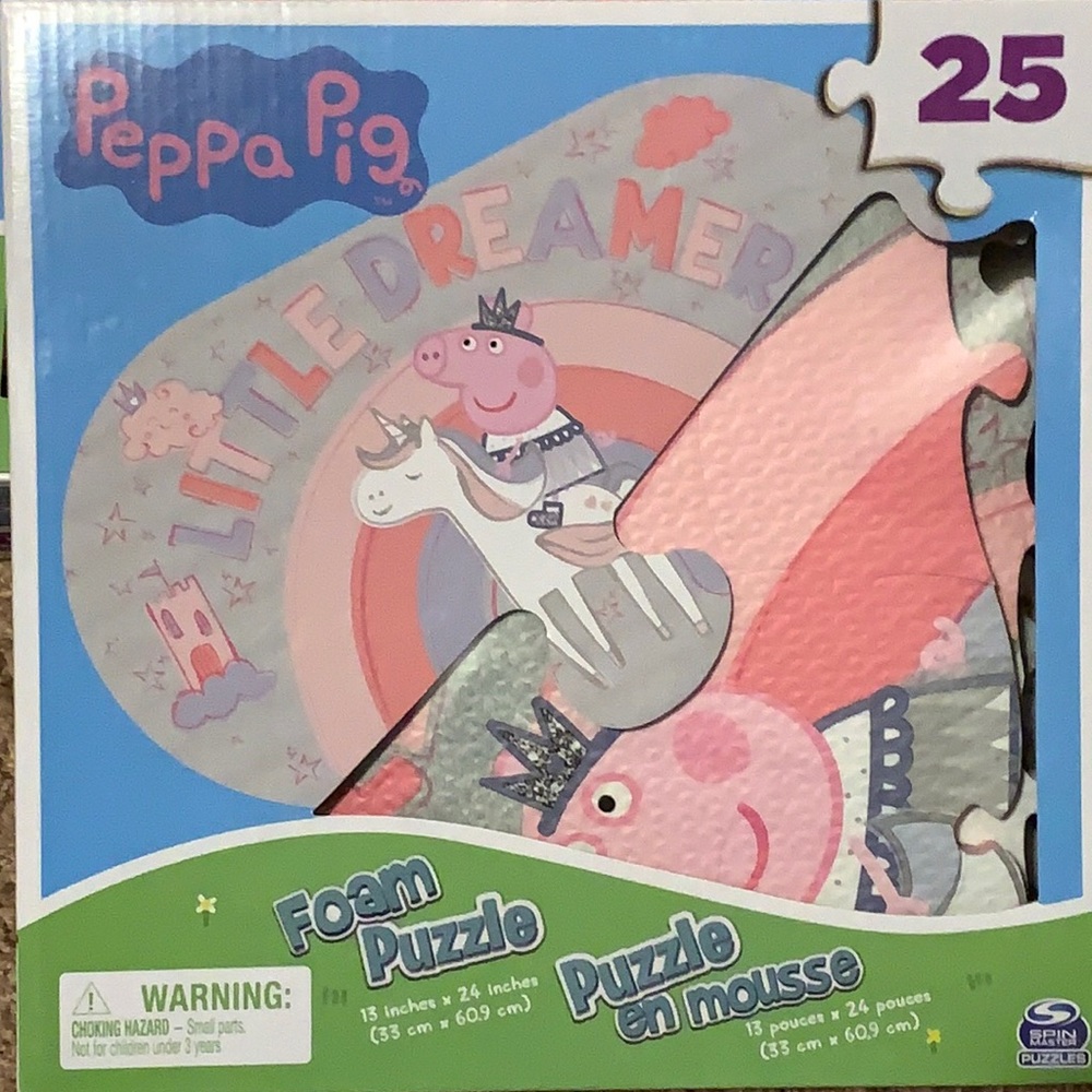 NIB Peppa Pig Foam Puzzle, 25 pieces